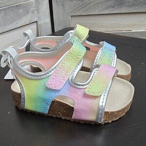 Baby Girls' Rainbow Olive First Walker Sandals | Carter's Just One You | 3
